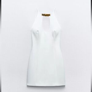 ZARA SHORT HALTER DRESS White Ref 8342/310 size small